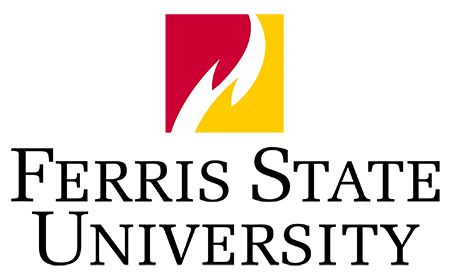 Ferris State University Logo: Box flame with black center stacked wordmark Surface Anatomy, Ferris State University, Human Anatomy Reference, Anatomy For Artists, University Logo, Masters Degree, Famous Books, College Sports, Human Anatomy