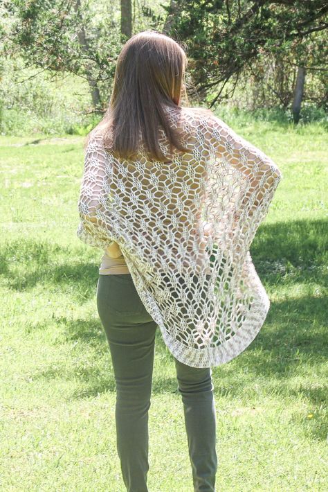 Crochet a Lacy Lightweight Spring Cardigan Easy Free Pattern - Life + Yarn Crochet Lace Shrug Free Pattern, Lace Crochet Cardigan Pattern, Crochet Cocoon Pattern Free, Lacy Crochet Cardigan, Crochet Cocoon Pattern, Lace Cardigan Pattern, Crochet Kimono Cardigan, Lace Crochet Cardigan, Lacy Cardigan