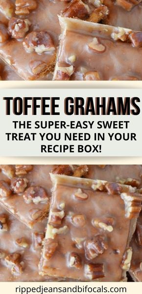 Cookie Recipes Toffee, Toffee Grahams, Graham Cracker Dessert, Cracker Dessert, Graham Cracker Recipes, Cracker Candy, Graham Cracker Cookies, Toffee Recipe, Cracker Cookies