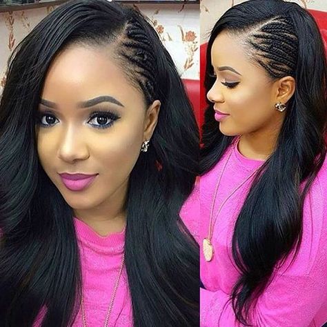 976 mentions J’aime, 15 commentaires - Hairstyle For Black Women (@blackhairideas) sur Instagram : "Side braid sawin Weave #blackhairideas #protectivehairstyles #extensions #locs #hairstyles #hair…" Hairstyle For Black Women, Bridesmaid Hair Inspo, Two Braid Hairstyles, Natural Braided Hairstyles, Side Braid Hairstyles, Protective Hairstyles For Natural Hair, Hair Strands, African Hair Braiding Styles, Braids Hairstyles Pictures