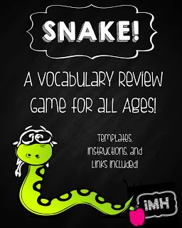 Vocabulary Review Game: SNAKE! Snake Games, Snake Activities, Snake Math Game, Stretchy Snake Reading Strategy, Snake And Ladder Game, Vocabulary Review Games, Sight Singing, Study Cards, Review Games