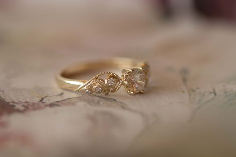 9ct Yellow gold filigree diamond ring Filigree Diamond Ring, Gold Filigree, Vintage Engagement, Vintage Engagement Rings, Rose Gold Ring, Diamond Ring, Gold Rings, Wedding Rings, Yellow Gold