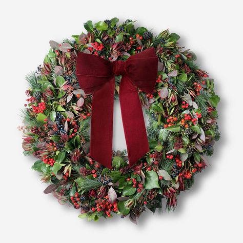 Outdoor Christmas Wreaths, Red Berry Wreath, Outdoor Wreath, White Christmas Wreath, Indoor Wreath, Christmas Wreaths & Garlands, Berry Garland, Outdoor Wreaths, Christmas Events