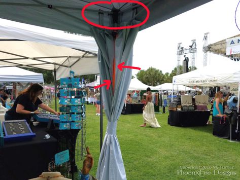 Example of how to use Undercover R-3 CRS curtain hanging wall system as well as… Vendor Booth Curtains, Pop Up Tent Decorating Ideas, Craft Show Canopy Ideas, Diy Vendor Banner, Banners For Vendor Booth, Market Tent Display Booth Ideas, 10x10 Pop Up Tent Decorating Ideas, Diy Vendor Tent, Pop Up Canopy Decorating Ideas