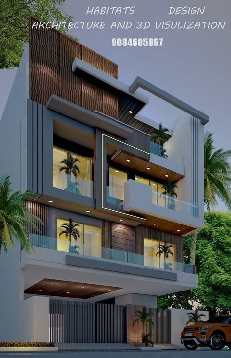 3 Storey House Elevation Design, 40×60 House Elevation, 3 Storey Elevation Design, 3storey House Design, 3 Storey House Design Modern Architecture, Duplex House Elevation Design Modern, 3 Storey House Design Modern, 3 Floors Building Elevation Modern, G 2 Front Elevation Design Latest