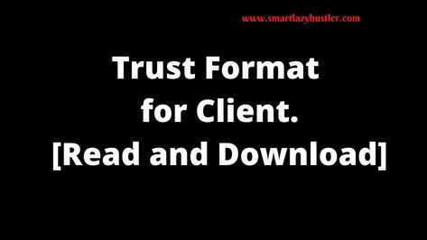 Updated Trust Format for Client 2023 [Sample Messages] Format For Client, Easy Small Business Ideas, Easy Business Ideas, Sweet Love Words, Trust Format, I Only Want You, Trust Words, I Love You Honey, Yes I Will