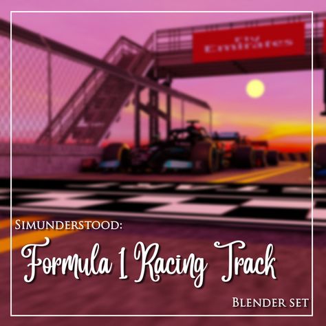 Sims 4 Formula 1 Cc, F1 Sims 4 Cc, Sims 4 Blender Scene, Blender Scenes, Blender Scene, Alpha Cc, Racing Track, Formula 1 Racing, F1 Poster