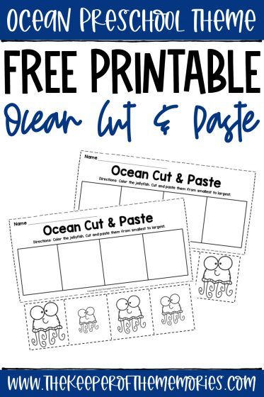 Ocean Activities Preschool, Ocean Theme Preschool, Farm Theme Preschool, Farm Preschool, Measurement Activities, Cut And Paste Worksheets, Free Preschool Worksheets, Ocean Activities, Kindergarten Worksheets Printable