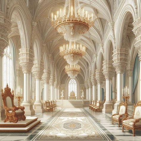 Fantasy Castle Throne Room, Castle Throne Room, Biblical Artwork, Castle Aesthetic, Castles Interior, Luxury House Interior Design, Graphic Design Flyer, Throne Room, Fantasy Castle