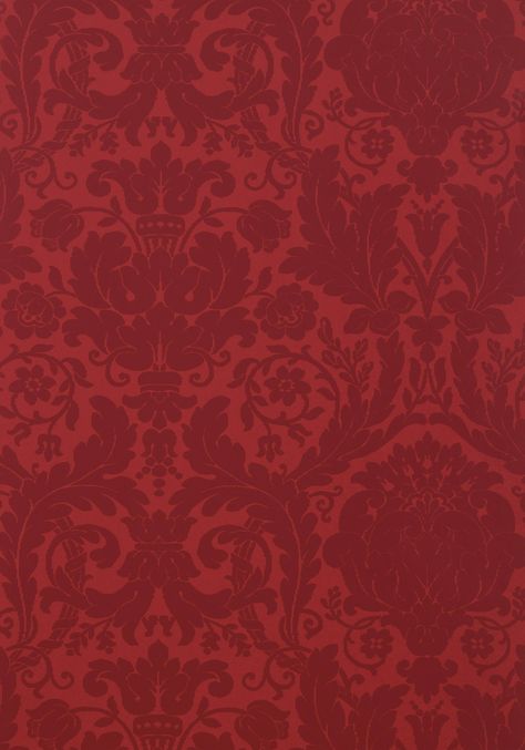 Beautiful House Images, Wallpaper Thibaut, Blue Grey Living Room, Victorian Castle, Monochromatic Room, Tropical Fabric Prints, Scottish House, Thibaut Wallpaper, Red Damask