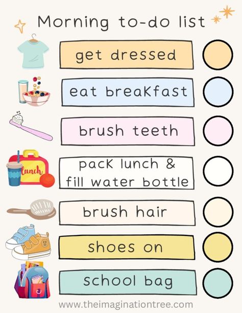 Morning Routine With Kids, Toddler Morning Routine, Morning Routine Printable, Daily Routine Chart For Kids, Daily Routine Kids, Morning Routine Chart, Morning Routine Kids, Morning Checklist, Morning School