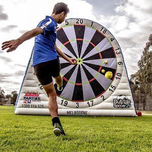 Soccer Dart Game | Football Dart Board | Popup Sports Bounce Game, Football Board Game, Football Activity, Sports Fundraisers, Darts Game, Soccer Event, Holiday Program, Sports Design Inspiration, Bar Games