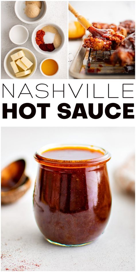 Nashville Hot Sauce Recipe, Hot Chicken Sauce Recipe, Nashville Hot Sauce, Nashville Hot Chicken Recipe, Hot Chicken Recipe, Hot Sauce Recipe, Hot Wing Sauces, Dipping Sauces For Chicken, Wing Sauce Recipes