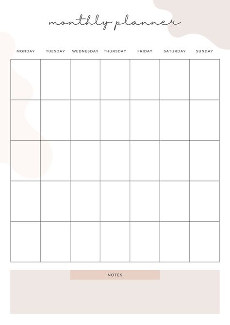 Goodnotes Template Monthly Planner, Monthly Calendar Template Aesthetic, Good Notes Monthly Planner Template, Monthly Planner Template Aesthetic, Good Notes Templates Free Planner Monthly, Undated Monthly Planner Printables Free, Goodnotes Monthly Planner Template Free, Planner Sheets Printables Free, Planner Monthly Ideas