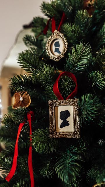 Danielle 🧺 on Instagram: "I’ve been putting my Cricut machine to good use this holiday season! I made these adorable antique inspired ornaments to go along with the Charles Dickens / Little Women Christmas theme that I love! If you’re interested in investing in your own @Cricut machine then mark your calendars for December 10th-16th! Michael’s will be having a great deal on a Cricut Maker 3 + a FREE Cricut Essentials Materials Bundle for $399 (In store & online)! 🤍 #ad #cricutmade #vintagechristmas #christmasdiy #victorianchristmas" Dickens Christmas Decor, Dickens Christmas Decorations, Little Women Christmas Decor, Cricut Essentials, Little Women Christmas, Charles Dickens Christmas, Dickens Christmas, Cricut Maker 3, Cottagecore Christmas