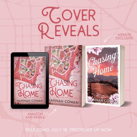 💫 Chasing Home Cover Reveals 🤠 I feel speechless still. Somehow I've been blessed with the most phenomenal cover designers who can take an image in my head and turn them into BEAUTY. The covers for Chasing Home are perfect examples of that. 😭 @booksnmoods have knocked it out of the park once again with the map design, and @bittersagedesigns created such a stunning landscape cover. GAH. Only 2 weeks left until you get to meet Johnny and Rory. I am ready for you to sink your teeth into them... Small Town Bar, A Sign From The Universe, Sign From The Universe, Pink Era, My Family Tree, Should Have Known Better, Signs From The Universe, Small Town Romance, I Am Ready