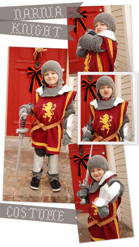 Lorajean's Magazine,: knights hood chain mail at http://lorajeansmagazine.blogspot.com/2011/10/free-pattern-crochet-knight-hood.html Diy Knight Costume, Knight Costumes, Costume Chevalier, Knight Party, Crochet Costumes, Medieval Party, Knight Costume, Handmade Costumes, Medieval Costume