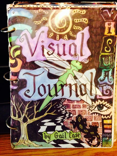 Visual journal cover Visual Journal Cover Ideas, Diary Cover Page, Journal Front Cover Ideas, Front Cover Ideas, Journal Cover Art, Journal Front Cover, Journal Cover Ideas, Expressive Therapy, Best Sketchbook