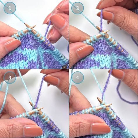 Knitting - How to Tack Floats in Stranded Colorwork | Knitting and Crochet Forum Stranded Colorwork Knitting, Knitting Help, Colorwork Knitting, Baby Garments, Knitting Instructions, Knitting And Crochet, Knitting Charts, Cute Hats, Knitting Techniques