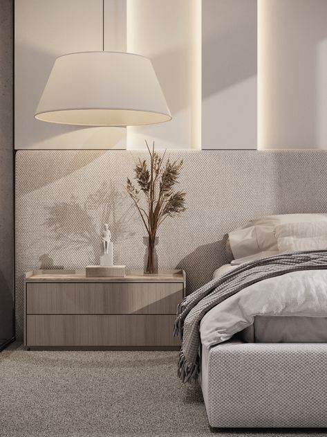 VTB ARENA on Behance Masculine Bedroom Decor, Masculine Bedroom, Minimal Bedroom, Dekorasi Kamar Tidur, Decor 2024, Bedroom Bed Design, Bedroom Furniture Design, Luxurious Bedrooms, 인테리어 디자인