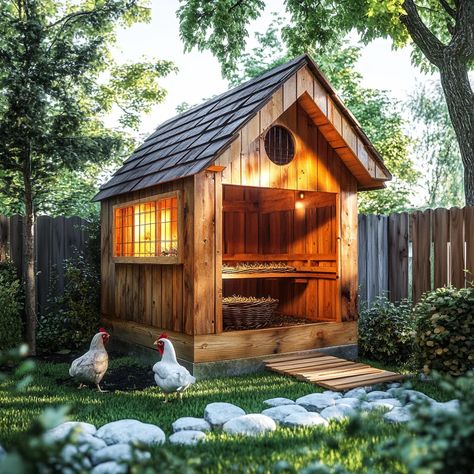 Diy Chicken, Building A Chicken Coop, Comfortable Home, Chicken Diy, Diy Chicken Coop, Fresh Eggs, A Chicken, Reduce Waste, Chicken Coop