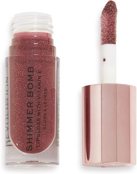 Revolution Shimmer Gloss, Revolution Lip Gloss, London Teen, Brown Lip Gloss, Dark Green Eyes, Glossy Lips Makeup, Makeup Wishlist, High End Makeup, Lip Products