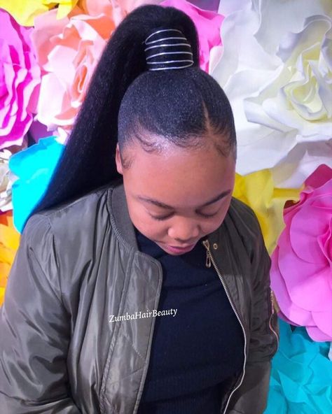 Gel Hairstyles With Extensions, Packing Gel Hairstyle In Nigeria, Latest Packing Gel Hairstyle, Packing Gel Hairstyle, Packing Gel, Straight Ponytail Hairstyles, Gel Hairstyles, Human Hair Ponytail Extensions, Twists Hairstyles