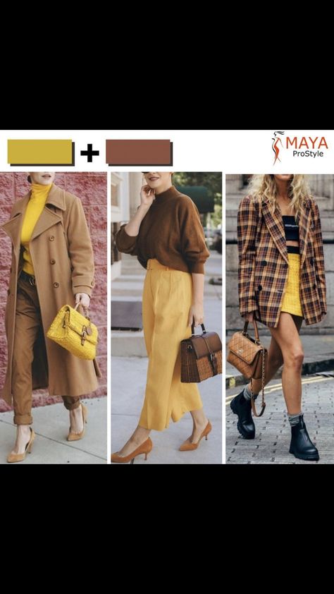 Mustard Shirt Outfit, Yellow Brown Outfit, Brown And Yellow Outfit, Worship Outfits, Mustard Outfits, Mustard Shirt, Yellow Color Combinations, Deep Autumn Color Palette, Color Outfits