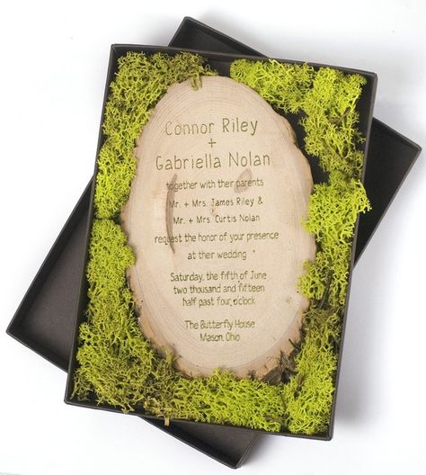 Enchanted Forest Wedding Theme, Etsy Invitations, Wood Invitation, Forest Theme Wedding, Box Invitations, Enchanted Forest Wedding, Handmade Invitations, Woodsy Wedding, Spring Wedding Invitations