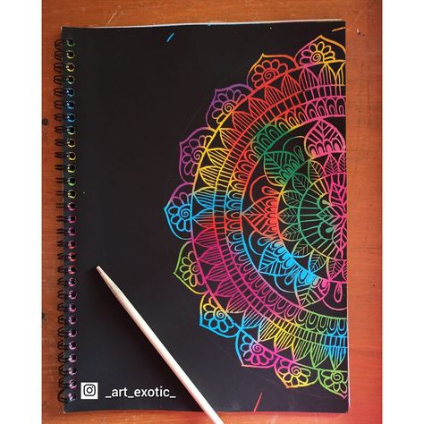 Scratch Note Art Ideas, Rainbow Scratchboard Art, Scratchboard Art Easy, Scratch Paper Art Ideas, Scratch Art Ideas Easy, Scratch Book Art, Scratch Art Designs, Rainbow Scratch Art Ideas, Scratch Book Ideas