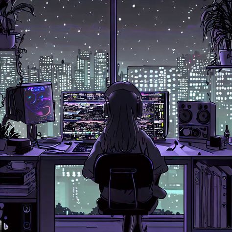 Cartoon Background Design, Draw Background, Cartoon Background, Scenery Wallpaper, Computer Desk, Anime Scenery, City Lights, Background Design, Aesthetic Anime