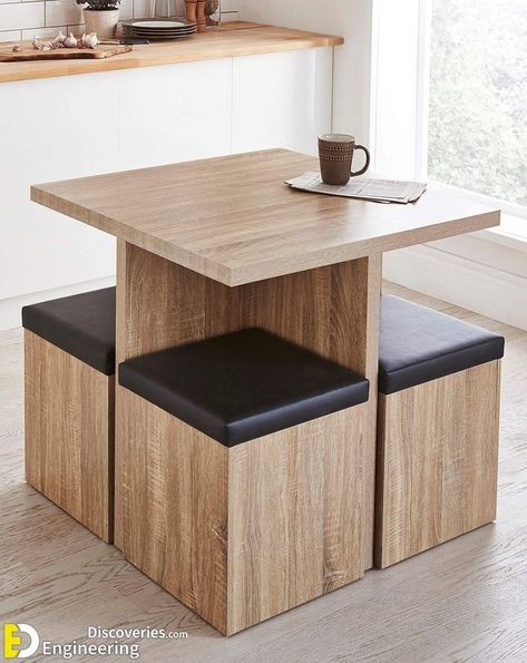 Space Saver Dining Table, Space Saving Ideas, Smart Furniture, Saving Ideas, Space Saving Furniture, Home Room Design, Organizing Your Home, Pallet Furniture, Furniture For Small Spaces