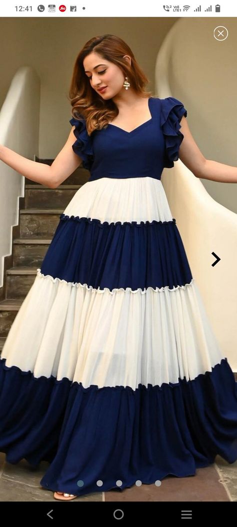 Trending Long Frocks, Simple Frock Designs For Girl, New Long Frock Models, Latest Long Frock Designs, Decent Outfits, Long Frock Models, Frock Designs For Girl, Frock Models, Cotton Dress Pattern