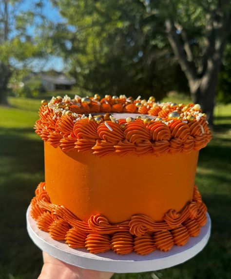 🎃🧡 Birthday Cake For Boys, Orange Birthday Cake, Friendsgiving Ideas, Orange Birthday, Boy Birthday Cake, Cakes For Boys, 2nd Birthday, Birthday Cake, Thanksgiving