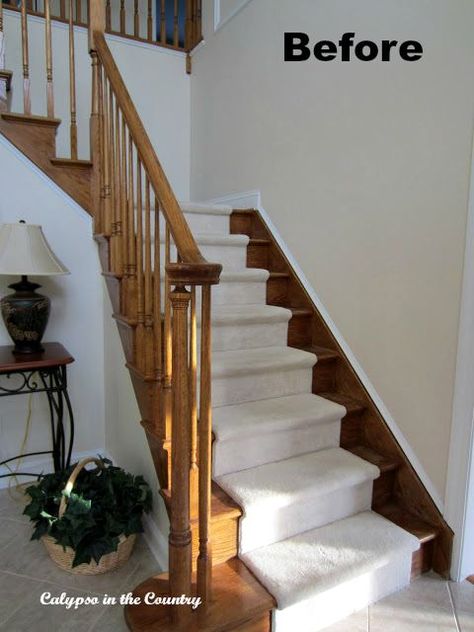 Manchester Tan, Foyer Stairs, Oak Stairs, New Paint Colors, Stair Case, Light Wood Floors, Painted Stairs, Floor Colors, Just Leave