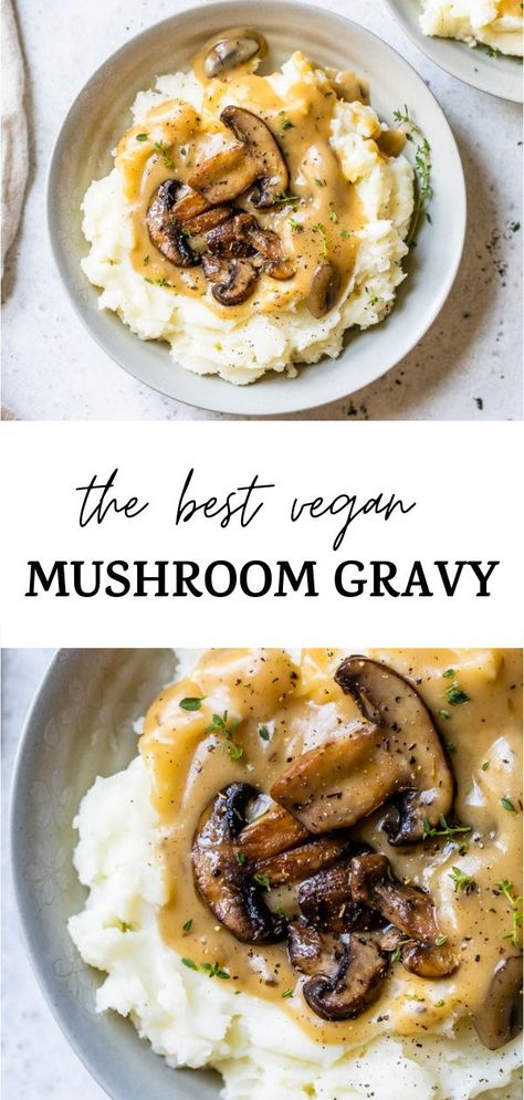 Vegan Mushroom Make Ahead Gravy, Plant Based Gravy, Coconut Milk Gravy, Vegan Mushroom Gravy Recipe Easy, Vegetarian White Gravy, Dairy Free Mushroom Gravy, Vegan Mushroom Gravy Recipe, Best Vegan Gravy, Healthy Mushroom Gravy