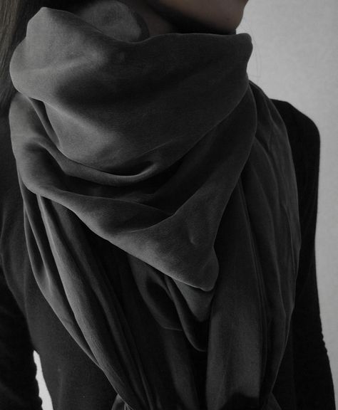 Black Scarf Aesthetic, Scarf Aesthetic, Black Scarves, Aesthetic Grey, Big Scarf, Black Drapes, Cozy Scarf, Cozy Socks, Black Scarf