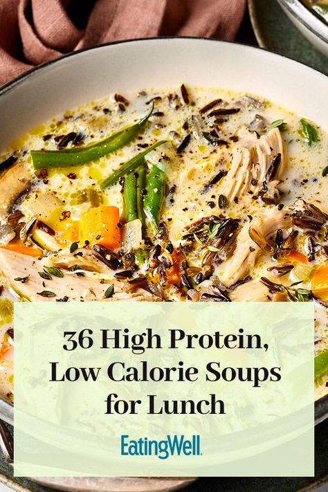 Cuban Black Bean Soup, Protein Soup Recipes, Low Calorie Soup Recipe, Lemon Chicken Orzo, Soup With Kale, Protein Soups, Low Calorie Soup, Orzo Soup, Chicken Orzo