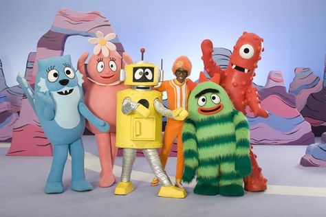 The cast of "Yo Gabba Gabba," from left: Toodee, Mickey Mouse Centerpiece, Mickey Mouse Invitation, 2010s Nostalgia, Elmo Party, Childhood Memories 2000, Yo Gabba Gabba, Gabba Gabba, Elmo Birthday, Mickey Party