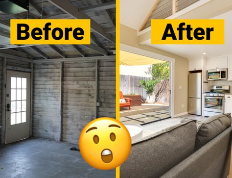 37 Garage Conversion Ideas You'll Drool Over - Maxable Garage Turned Into Living Space, Convert Garage To Bedroom, Garage Bedroom Conversion, Garage Conversion Ideas, Diy Garage Cabinets, Diy Garage Organization, Garage Transformation, Diy Garage Work Bench, Garage To Living Space