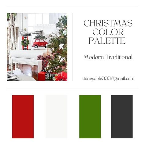 Christmas Color Palette Colour Schemes, Color Palette Colour Schemes, Palette Colour Schemes, Christmas Color Palette, Farmhouse Style Christmas, Christmas Color, Bright Christmas, The Perfect Christmas, Modern Traditional