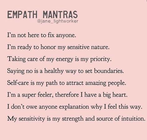 Intuitive Empath, Bohol, Positive Self Affirmations, Mental And Emotional Health, Self Care Activities, Healing Quotes, Empath, Emotional Health, Daily Affirmations