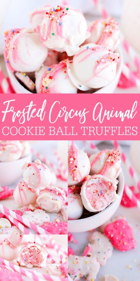 Easy Circus Animal Cookie Truffles with Mother’s Circus Animal Cookies! These No Bake Cookie Balls are a FUN and Easy Dessert Recipe with only 3 Ingredients! The perfect no bake recipe for kids and fun animal cracker treat! #lemonpeony #animalcrackers #cookieballs #truffles Animal Cracker Recipe Ideas, Animal Cracker Dessert, No Bake Cookie Balls, Animal Cookie Truffles, Animal Crackers Recipe, Amazing Cheesecake, Circus Animal Cookies, Easy Pineapple Cake, Cracker Dessert