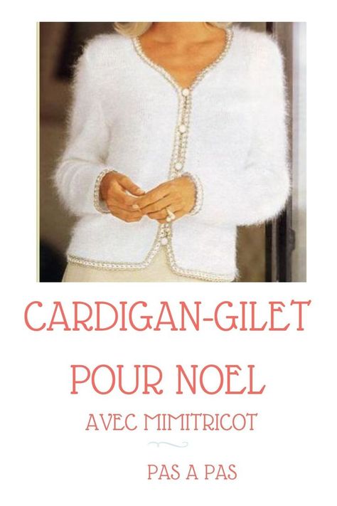 Un gilet chic et classe pour les fêtes, facile à réaliser dans une jolie laine il transforme immédiatement n'importe quelle tenue ordinaire. Ponchos, Knitting, Crochet