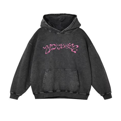 Now online at www.22dabe22.com Dark Grey Hoodie, Body Build, Black Y2k, Pink Accents, Hand Warmers, Oversized Fits, Shirt Designs, Modern Design, Knitwear