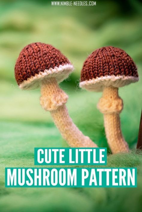 [free] a cute little knitting pattern for mushrooms. These are knit in the round on double pointed needles 2.00 mm / US 0. There are detailed written instructions and a lot of pictures to show you how to knit them step by step available | mushroom knitting pattern  #knitting #knittingpattern #knit #knittingtutorial #dyi #homedecor Knit Mushroom Pattern, Mushroom Knitting, Crochet Bears, Mushroom Crafts, Little Mushroom, Mushroom Pattern, Crochet Mushroom, Knitting Paterns, Yarn Craft