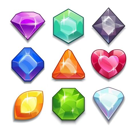 Gem Shapes, Crystals Art, Game Gem, Diamond Symbol, Magic Crystal, Diamond Icon, Gem Top, Diamond Drawing, Purple Gems