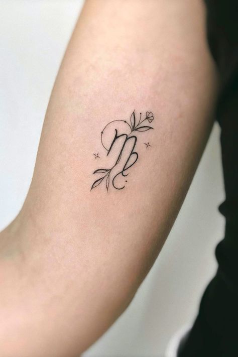 Top 19 Virgo Tattoo Design Ideas Scorpio Zodiac Tattoos, Virgo Tattoo Designs, Astrology Tattoo, Horoscope Tattoos, Scorpio Tattoo, Virgo Tattoo, Zodiac Tattoos, Tattoos Skull, Back Tattoo Women