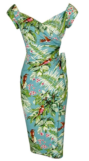 whirling turban Hawaiian dress vintage style Classy Mom, Dress Hawaiian Style, Tiki Fashion, Tea Length Wedding Dresses, Luau Dress, Vintage Hawaiian Dress, Tiki Dress, Hawaiian Dresses, Hawaiian Fashion