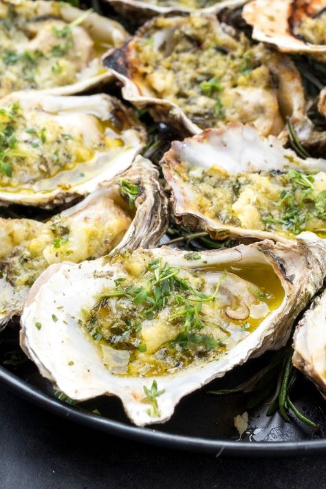 Try these oyster appetizers for something a little fancy! From raw oysters to deep-fried to oysters Rockefeller, your guests will feel special with these tasty starters. Oyster Appetizers, Smoked Oysters, Oysters Rockefeller, Grilled Oysters, Miso Butter, Raw Oysters, Holiday Appetizers Recipes, Oyster Recipes, Fried Oysters